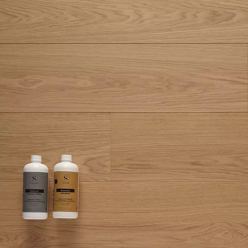 Parquet Chene Contrecolle Osier - 14x250x2400 - choix select - vue de face - carresol