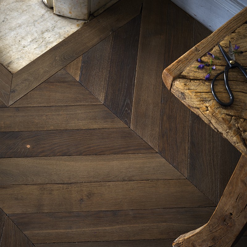 Aged Solid Oak Wood Parquet...
