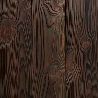 Bardage Douglas Le Tanné 20x145x4000 mm Brossé Brûlé Huilé - vue de face - CarréSol