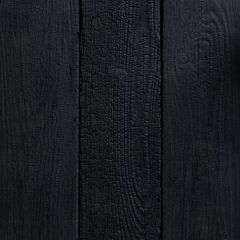 Bardage Douglas Le Cuirassé 20x145x4000 mm Brossé Brûlé Huilé - vue de face - CarréSol