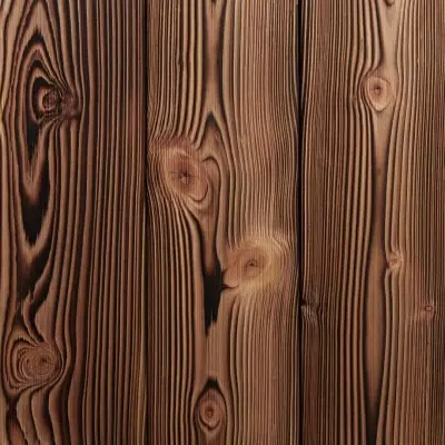 Bardage Douglas Le Dénudé 20x145x4000 mm Brossé Brûlé Huilé - vue de face - CarréSol