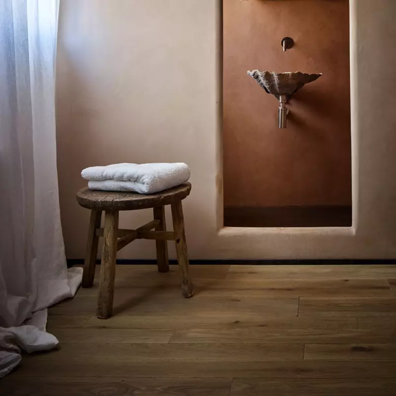 Réalisation - Plancher Martelé Chêne Massif Lara