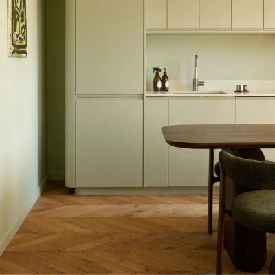 Réalisation salle à manger - Point de Hongrie Chêne Semi-Massif Chambord