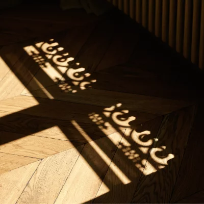 Réalisation salon - Point de Hongrie Chêne Semi-Massif Chambord