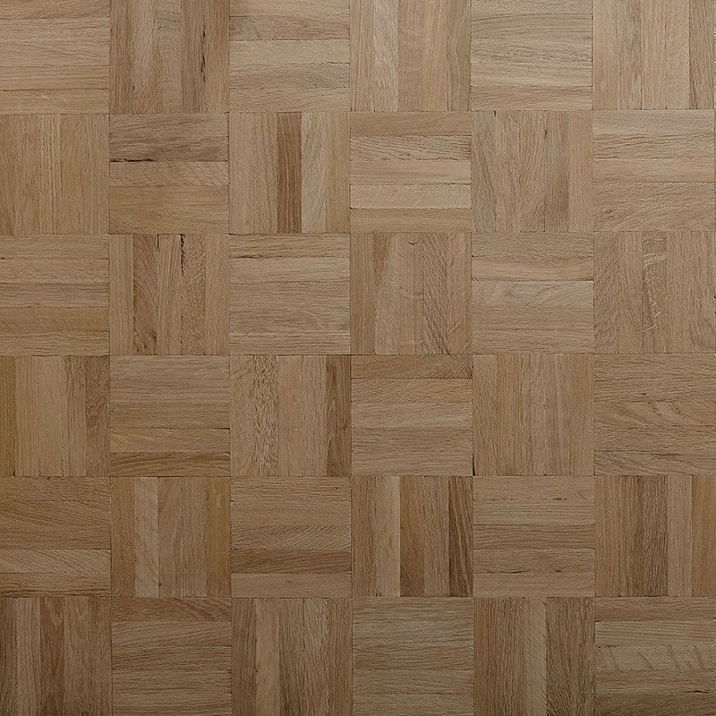 Parquet Chene Massif Damier Brut - 8x500x500 - Choix Premier - Vue de face - Carresol