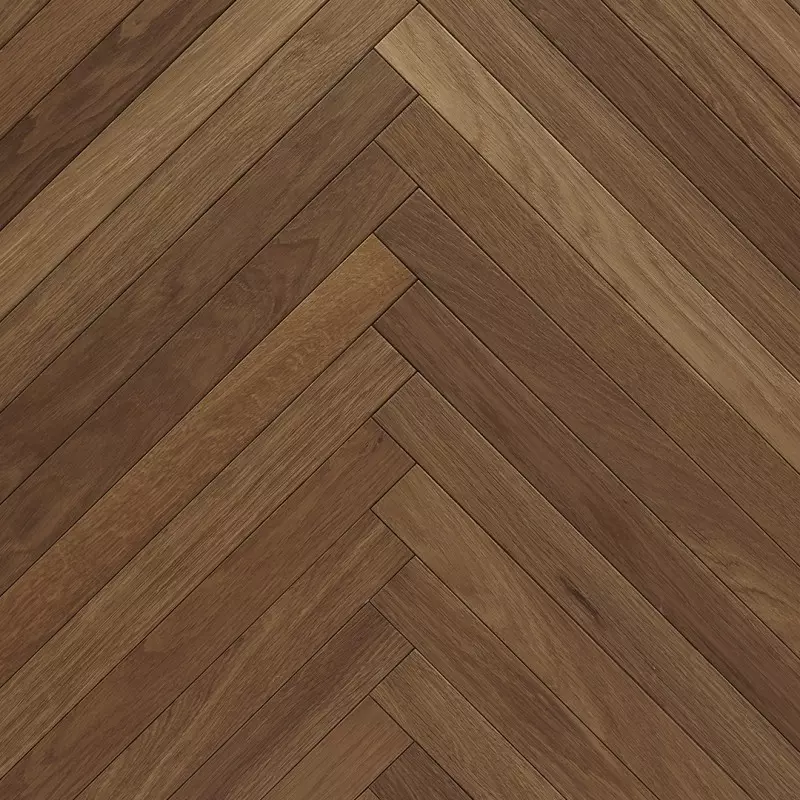 Bâtons Rompus Chêne Semi-Massif Brown Fumé - 15/4x50x600 mm - Verni - Choix Rustique - Vue de face - CarréSol Éditions