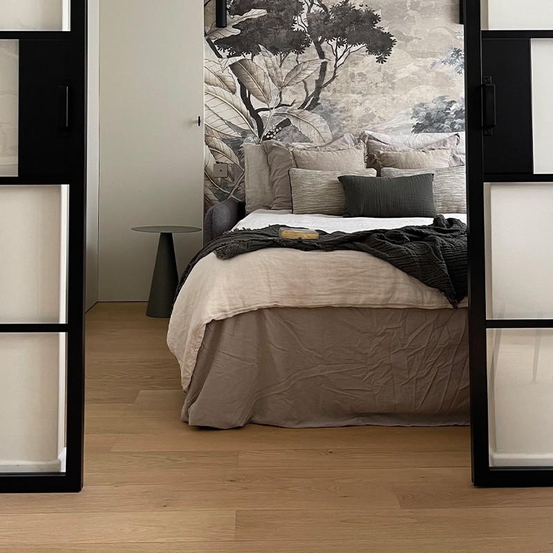 Parquet Chene Contrecolle Corn - 14x150x1190 - choix confort - Vue de face - carresol