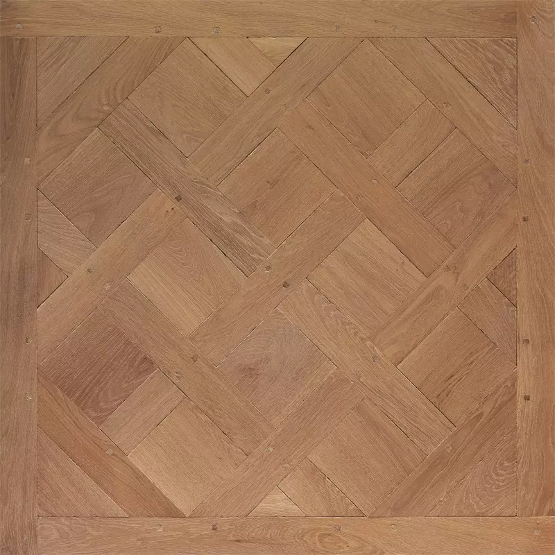 Dalles de Versailles - Chêne massif 3 plis Ambré - 14x980x980 mm - vue de face - carrésol éditions