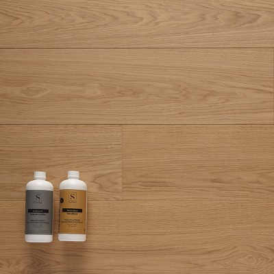 Parquet Chene Contrecolle Osier - 14x250x1980 - choix confort - vue de face - carresol