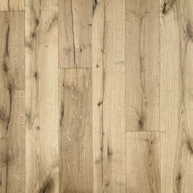 Parquet Contrecollé Chêne Chalet - 14/3x190x2200 mm - Verni brossé - face